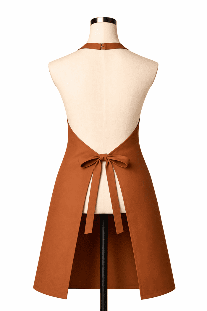 Taba profesyonel iş önlüğü sırt askı ve bağlama detayı