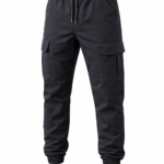 Antrasit gri kargo cepli jogger iş pantolonu önden görünüm lastikli paça