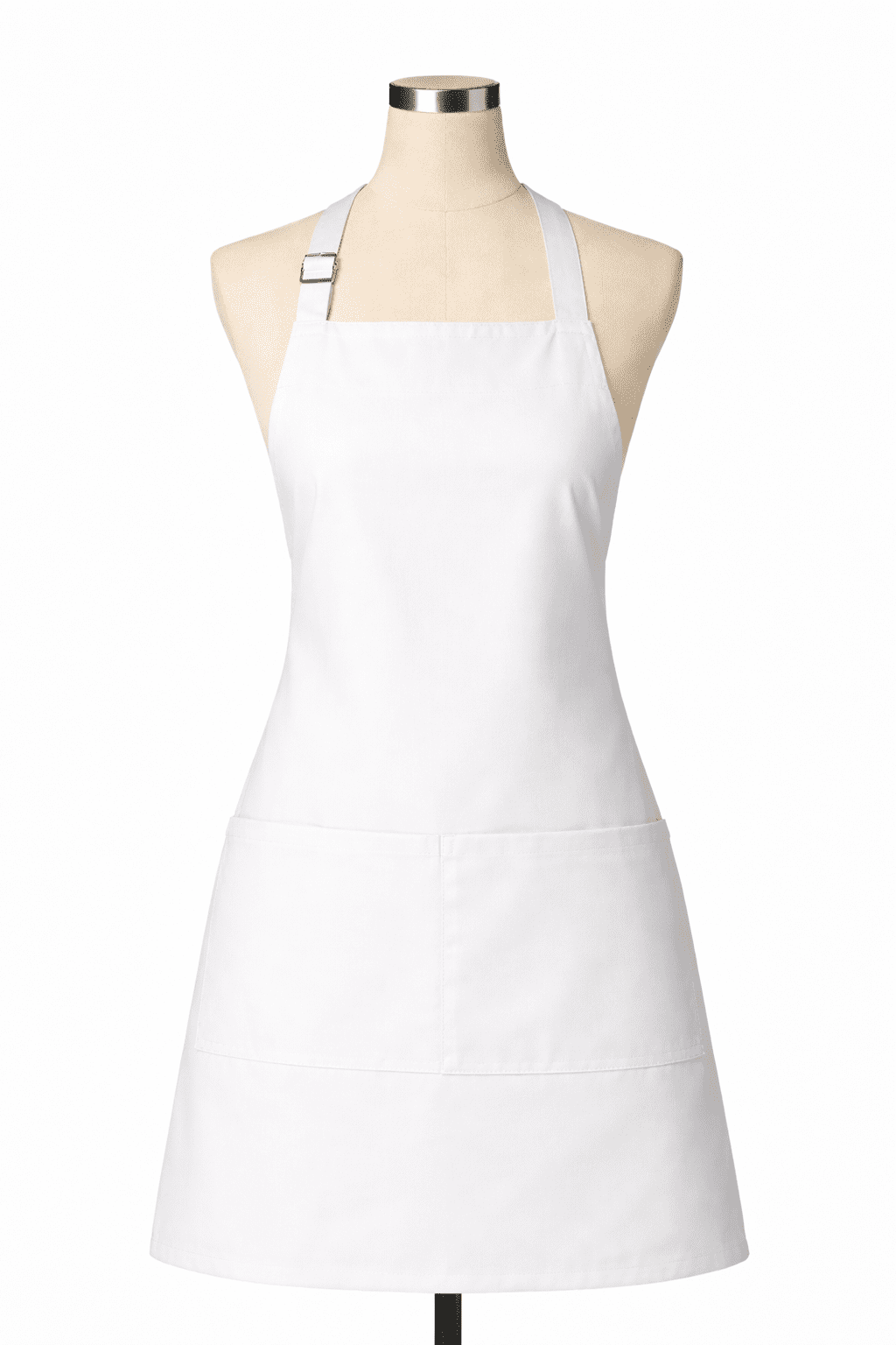 Beyaz Profesyonel Önlük Ön Görünüm Mutfak Servis Beyaz profesyonel önlük önden görünüm temiz ve şık tasarım
