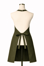 Haki profesyonel iş önlüğü sırt askı ve bağlama detayı