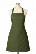 Haki profesyonel iş önlüğü önden görünüm doğal şık tasarım