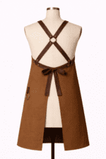 Profesyonel taba kanvas iş önlüğü arka detay ve dikiş kalitesi