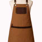 Profesyonel taba kanvas iş önlüğü önden görünüm