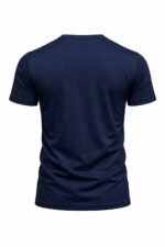 Lacivert Navy Bisiklet Yaka İş Tişörtü – Pamuklu Rahat Kesim Dayanıklı Model - Görsel 2