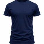 Lacivert iş tişörtü bisiklet yaka önden görünüm pamuklu doku