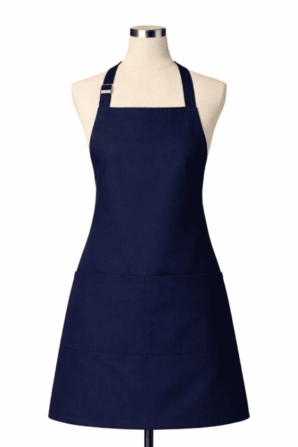 Lacivert profesyonel önlük önden görünüm şık tasarım