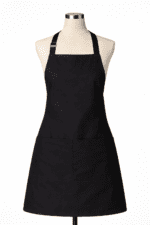 Siyah profesyonel iş önlüğü önden görünüm şık tasarım