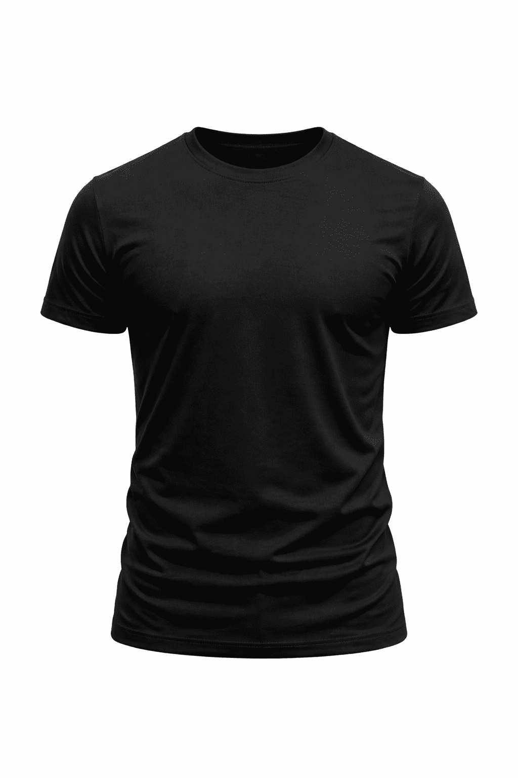 Siyah Pamuklu İş Tişörtü Kurumsal Tasarım Siyah pamuklu iş tişörtü bisiklet yaka önden görünüm