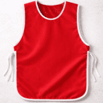 Kırmızı ikaz yeleği önden görünüm cırtlı tasarım