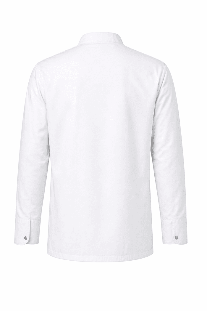 beyaz şef ceketi arka görünüm uzun kollu profesyonel aşçı ceketi