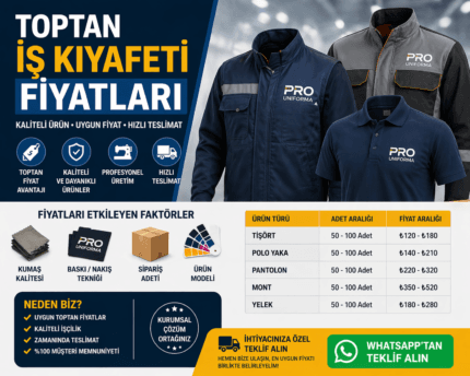 Toptan iş kıyafeti fiyatları 2026 listesi ve kurumsal sipariş maliyet hesaplama rehberi
