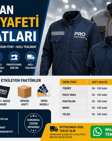 Toptan iş kıyafeti fiyatları 2026 listesi ve kurumsal sipariş maliyet hesaplama rehberi