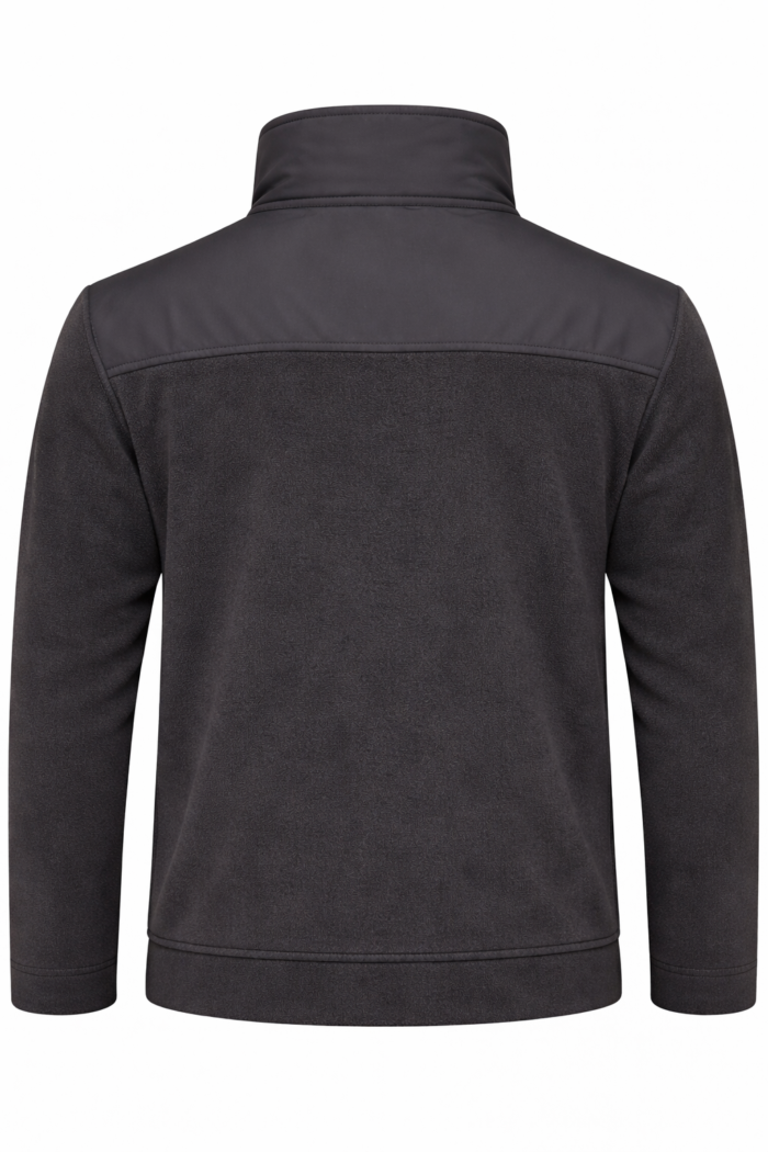 Antrasit gri iş poları önden görünüm softshell destekli model