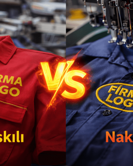 baskılı nakışlı iş kıyafetleri karşılaştırması logo baskı ve nakış detayları