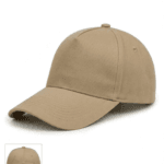 Baskı ve nakışa uygun ayarlanabilir çıtçıtlı pamuklu bej promosyon şapka