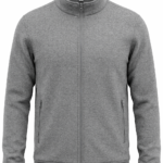 Erkek gri polar ceket önden görünüm kışlık mont tasarımı