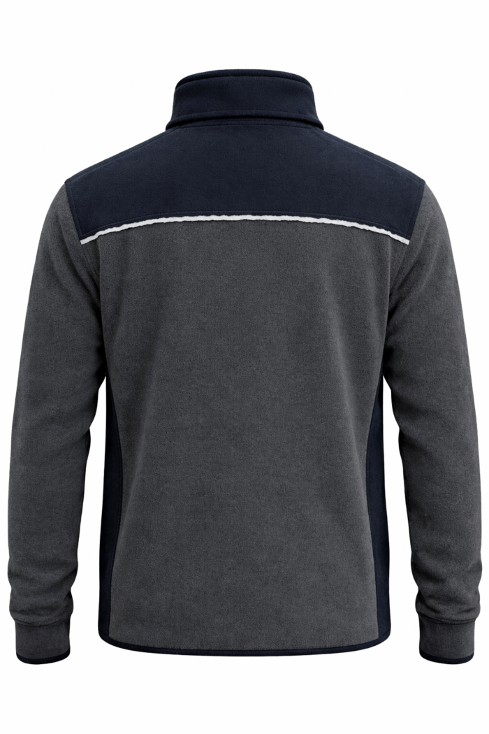 Erkek polar ceket fermuarlı sırt ve dikiş detayları