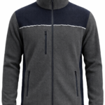 Erkek polar ceket fermuarlı önden görünüm kışlık mont tasarımı