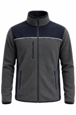 Erkek polar ceket fermuarlı önden görünüm kışlık mont tasarımı