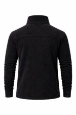 Erkek siyah 3 cepli iş polar sırt ve dikiş detayları