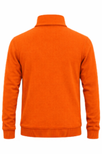 Erkek turuncu iş polar ceketi sırt ve dikiş detayları