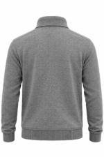 Gri 3 cepli polar sırt ve dikiş detayları