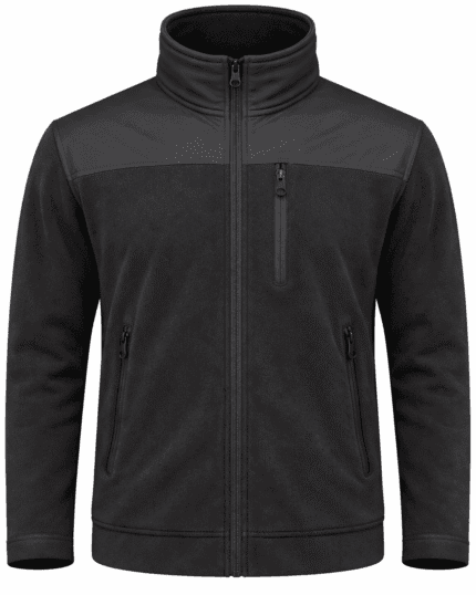 Antrasit gri iş poları önden görünüm softshell destekli model