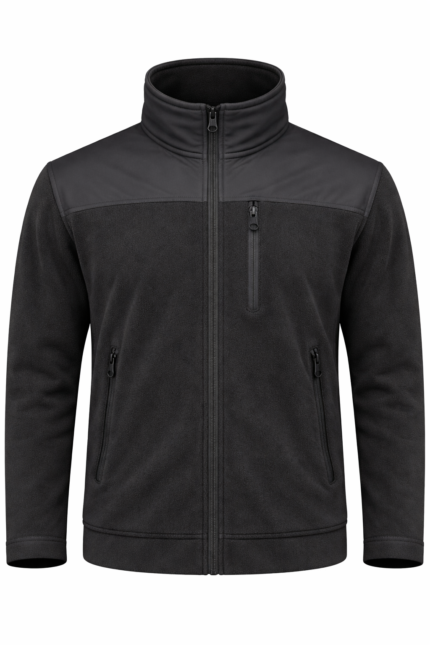 Antrasit gri iş poları önden görünüm softshell destekli model