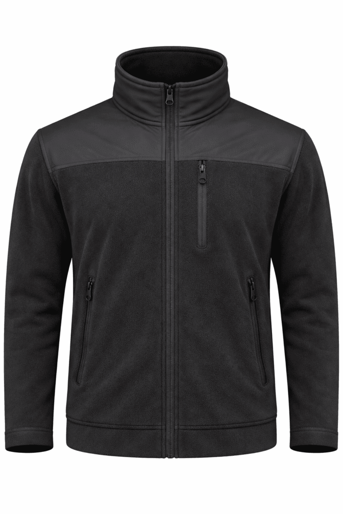 Antrasit gri iş poları önden görünüm softshell destekli model