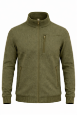 Haki erkek polar 3 cepli önden görünüm outdoor tasarım