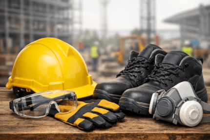 iş güvenliği malzemeleri baret eldiven gözlük ve koruyucu ekipmanlar