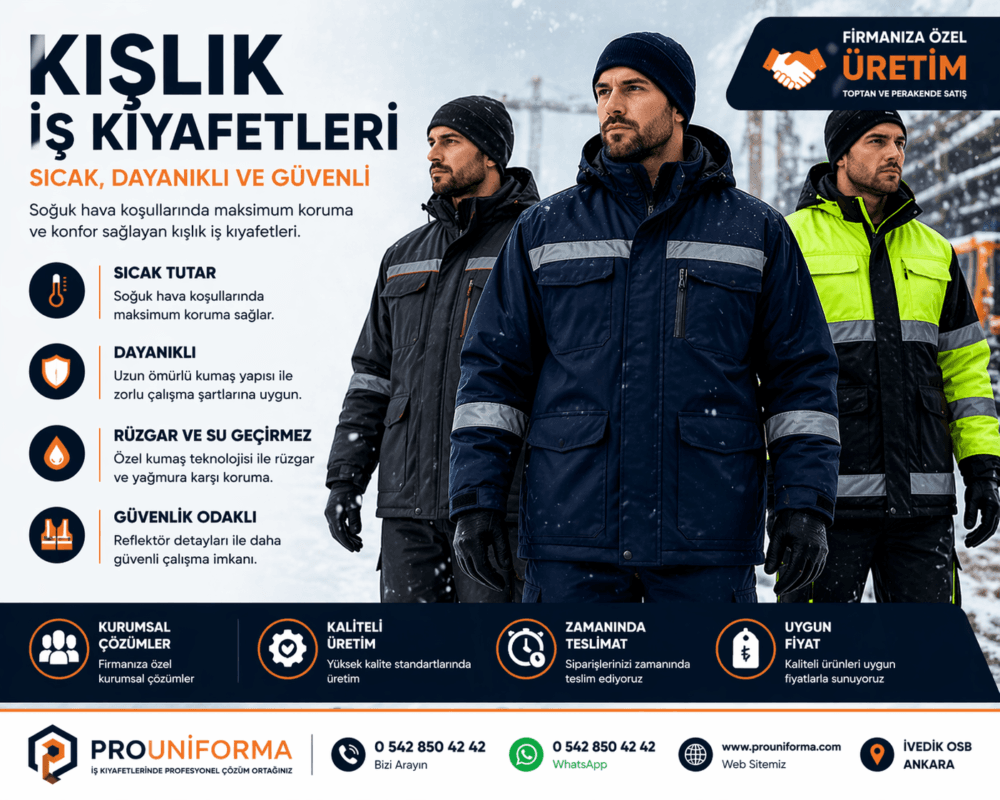 kışlık iş kıyafeti üretimi ve toptan kışlık iş kıyafetleri