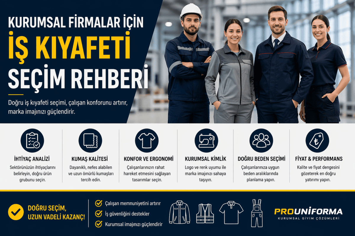 Kurumsal iş kıyafeti seçimi rehberi çalışan konforu ve marka imajı için doğru iş kıyafetleri