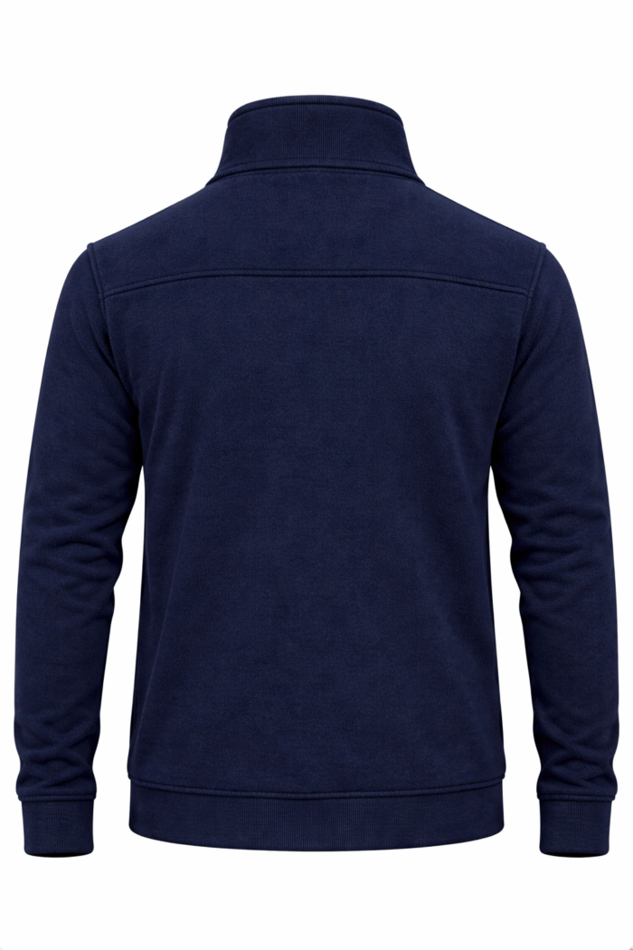 Lacivert 3 cepli polar sırt ve dikiş detayları