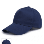 Marka logosu baskısına uygun, ayarlanabilir arka çıtçıtlı lacivert promosyon şapka.