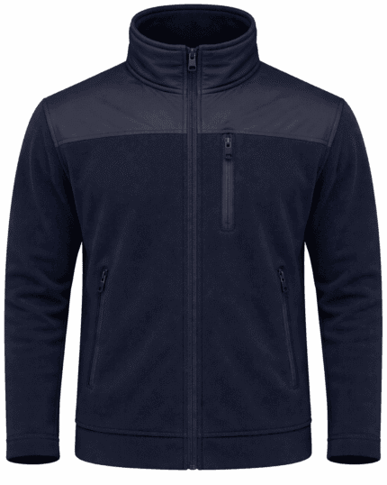 Lacivert softshell iş poları önden görünüm rüzgar geçirmez tactical