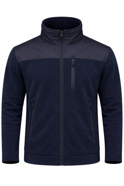 Lacivert softshell iş poları önden görünüm rüzgar geçirmez tactical