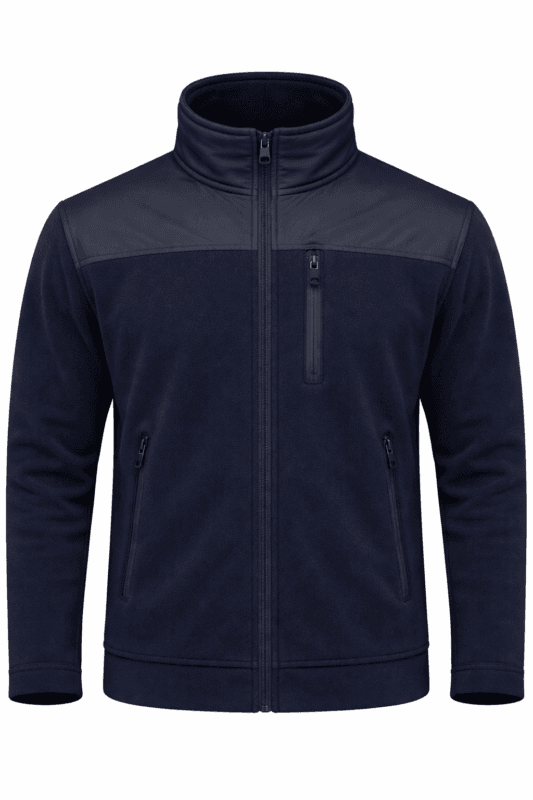 Lacivert softshell iş poları önden görünüm rüzgar geçirmez tactical