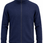 Lacivert tam fermuarlı polar önden görünüm kışlık iş modeli