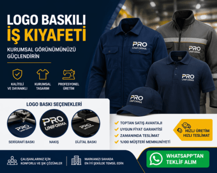 Logo baskılı iş kıyafeti modelleri ve kurumsal firmalar için baskı ve nakış çözümleri