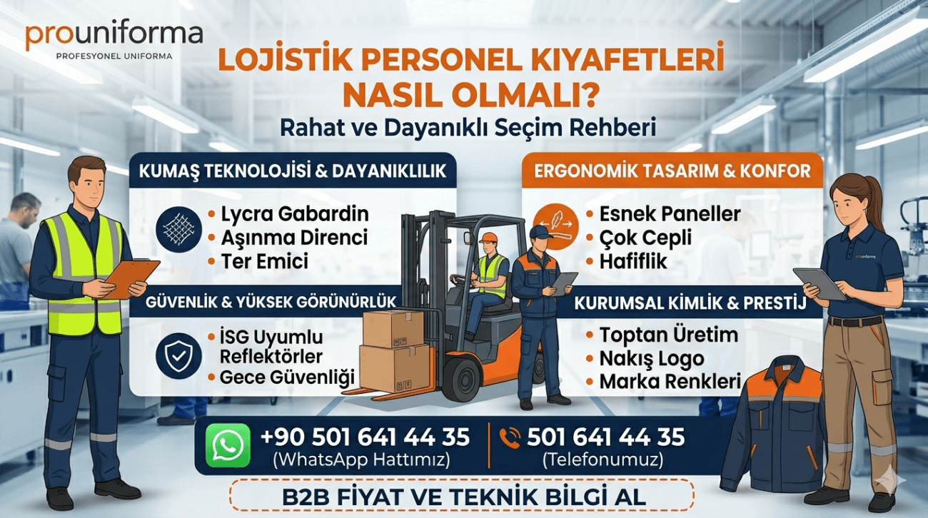 Lojistik personel kıyafetleri ve kurumsal depo üniformaları