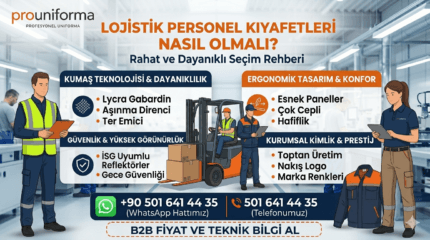 Lojistik personel kıyafetleri ve kurumsal depo üniformaları