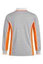 Uzun Kollu Polo İş Tişörtü – Kontrast Detaylı - Görsel 2