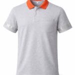 reflektörlü polo iş tişörtü cepli gri turuncu model