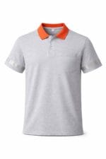 reflektörlü polo iş tişörtü cepli gri turuncu model