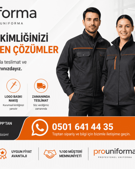 Toptan iş kıyafeti siparişi için kurumsal çözümler Prouniforma logo baskılı iş kıyafetleri