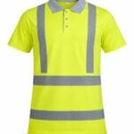 fosforlu reflektörlü iş tişörtü polo yaka yüksek görünürlük