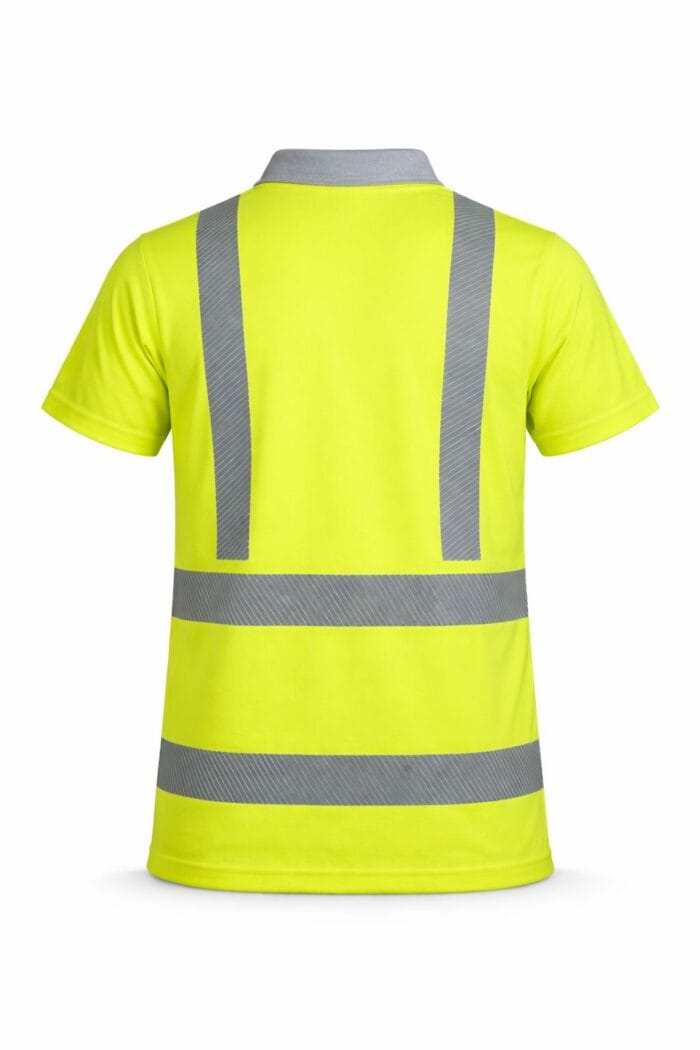 Reflektörlü Fosforlu Polo İş Tişörtü – Yüksek Görünürlük - Görsel 2