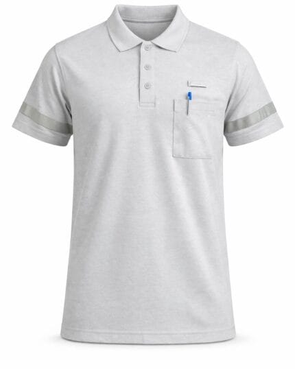 reflektörlü polo iş tişörtü cepli pamuk model