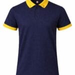 sarı lacivert iş tişörtü polo yaka kontrast model